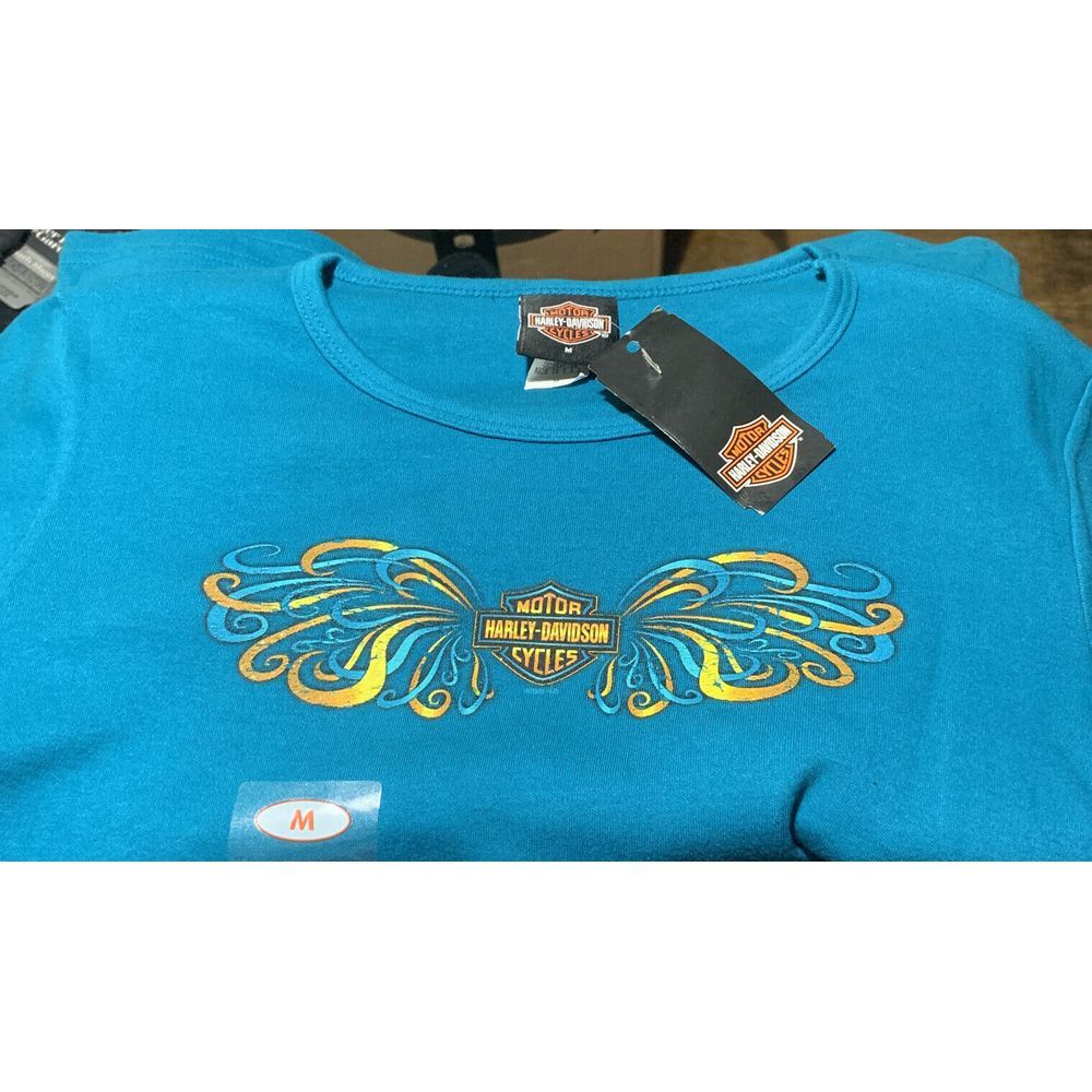 Harley-Davidson Women's Med Scoop Neck Shirt Hamilton, NJ NWT Licensed (tm)